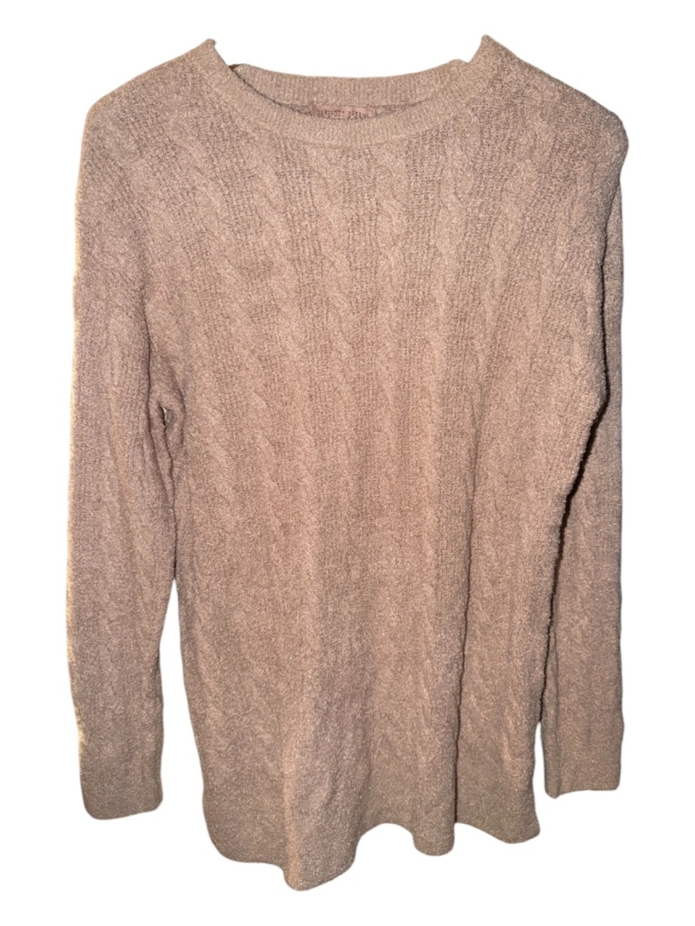 NWT Barefoot Dreams Cable Knit Crewneck Sweater S